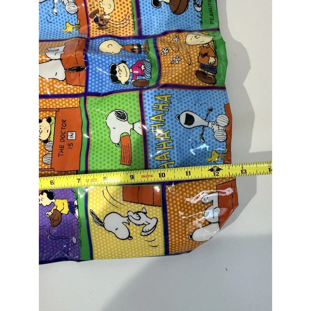 Vintage Peanuts Tote Bag PVC 90s Charlie Brown Snoopy Woodstock Cartoon‎ Linus L